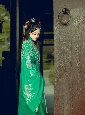 珍珠云肩百搭神器网红云肩仙女披肩配饰戏曲红娘可配复古汉服礼服