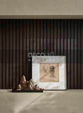 邸高家居样板间新中式玄关台装饰摆画青苔藓微景观装饰纸巾盒摆件