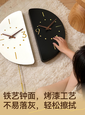 双面转角客厅挂钟2026新款