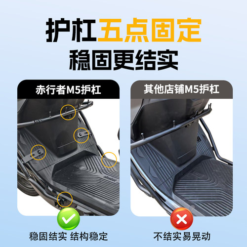 适用九号M5护杠9号M5100/5200/5125电动车保险杠挂钩靠背尾架配件 - 图0