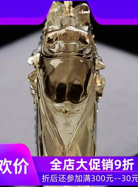 天然巴西原矿茶黄水晶俏色手工精雕刻金蝉吊坠项链毛衣链玻璃体即