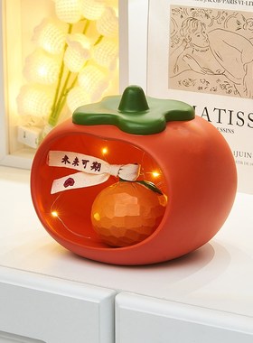 创意心想事成橙子m摆件玄关钥匙收纳入户进门口装饰乔迁新居礼