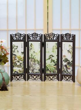 彷古精品画创意家居小屏风工艺品摆件中国特色礼物送老外礼品