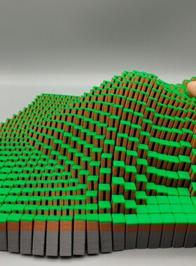 MC我的世界3D打印拼装玩具草坪
