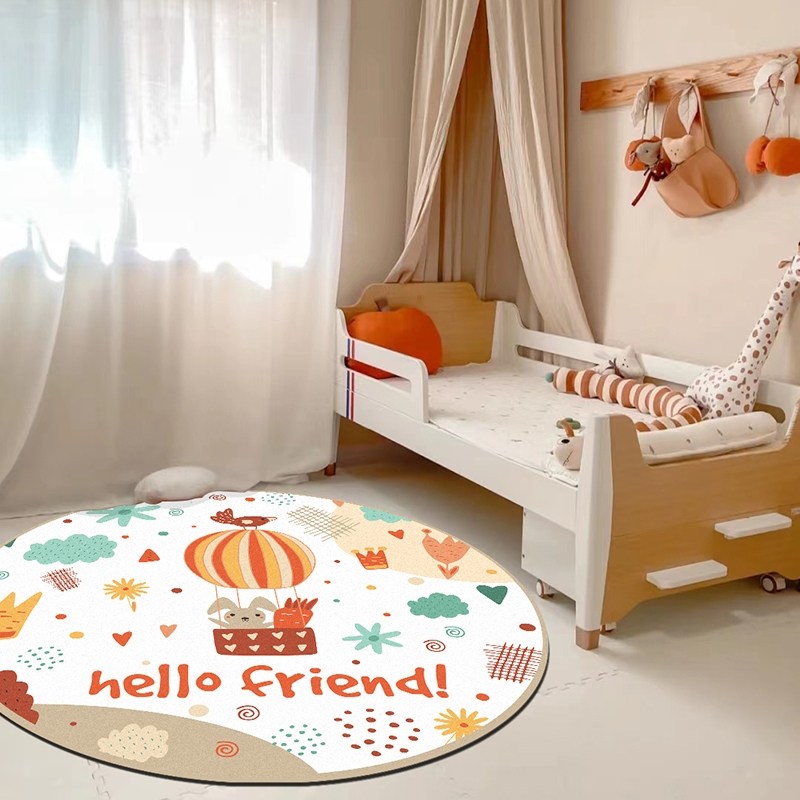 卡通可爱儿童房圆形地毯客厅地毯卧室床边加厚地垫吊篮电脑椅地垫,淘宝优惠券,粉丝福利购,淘宝优惠卷