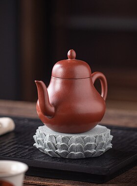 创意莲花台底座摆件垫子中式盖置茶托杯垫书房镇纸茶桌茶台装饰品