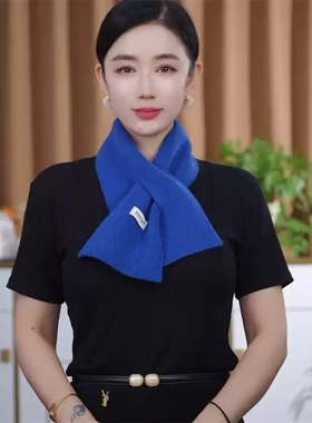 2026秋冬新款含羊毛针织围巾女