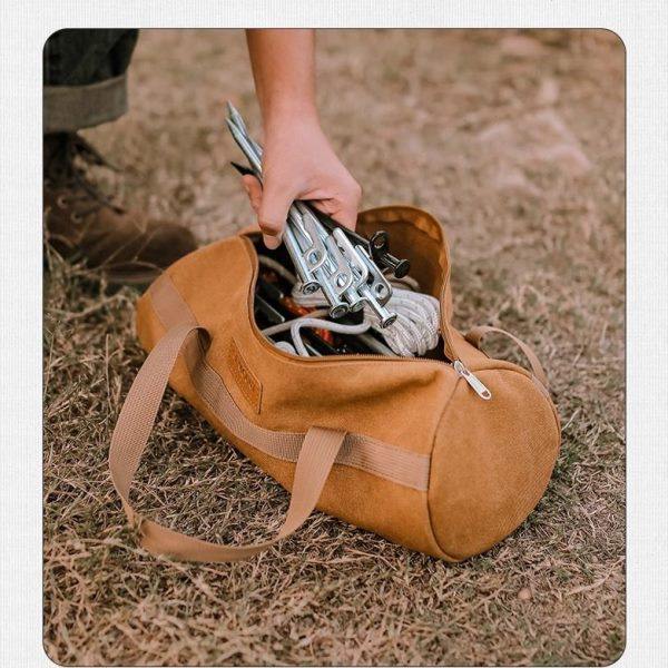 户外露营配件收纳包帐篷风绳地钉工具收纳袋野营手提地钉包圆筒包,淘宝优惠券,粉丝福利购,淘宝优惠卷