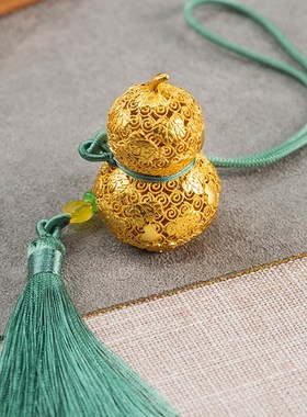 朱炳仁铜 福禄欢喜挂件车挂包挂装饰配件葫芦车挂礼品后视镜挂饰