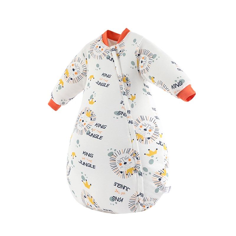 婴儿睡袋秋冬夹棉宝宝长袖一体式加厚睡衣新生儿拉链式功能防踢被,淘宝优惠券,粉丝福利购,淘宝优惠卷