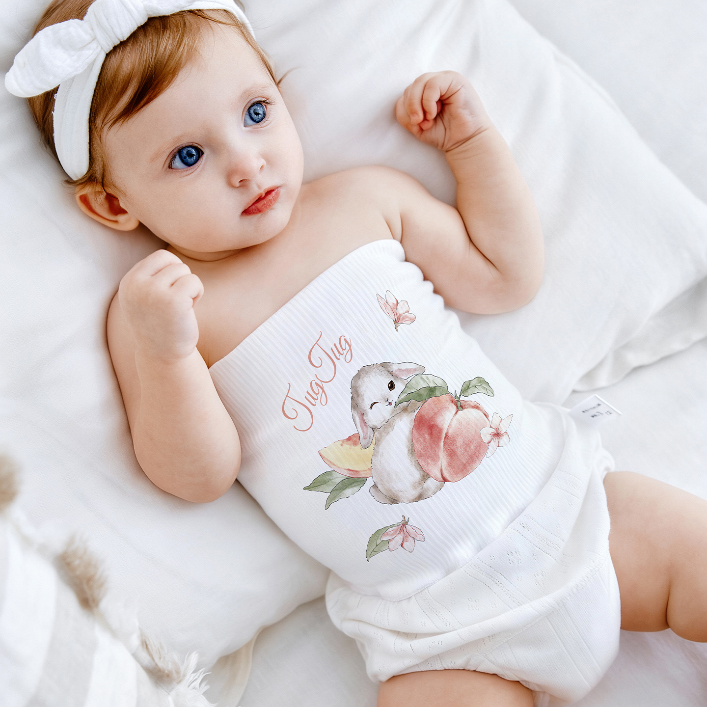 TugTug肚兜婴儿护肚围春秋宝宝纯棉护脐带护肚新生儿童防着凉神器 - 图3