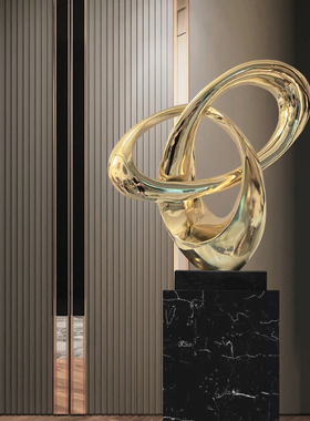 客厅抽象雕塑摆件招财店大堂售楼处前台装饰大型落地艺术品