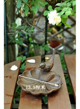 花园杂货 欧式复古铁艺动物喂鸟器花园装饰 铸铁工艺品