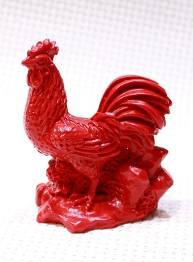 生肖朱砂小装饰属相鼠牛虎兔龙属蛇马羊猴鸡狗猪桌面工艺品