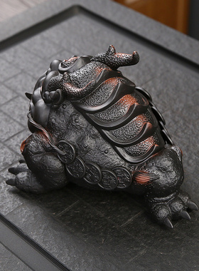 招财金蟾陶瓷家居装饰客厅酒柜办公室桌面工艺礼品摆饰茶宠精品养