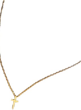 简约迷你十字架项链女士小吊坠项链短款