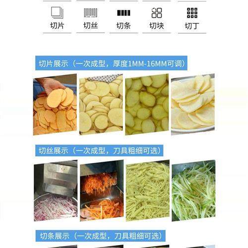 切丝机商用多功能切菜机罗卜切条机红薯切丁切块机电动土豆切片机 - 图0