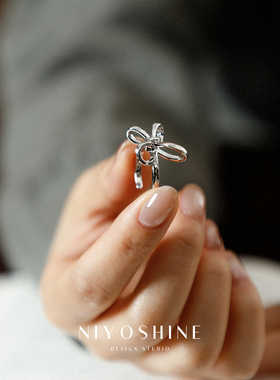 镂空蝴蝶结戒指女ins小众设计