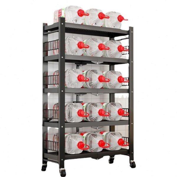 免安装厨房置物架落地多层微波炉烤箱阳台家用可折叠置物架收纳架,淘宝优惠券,粉丝福利购,淘宝优惠卷