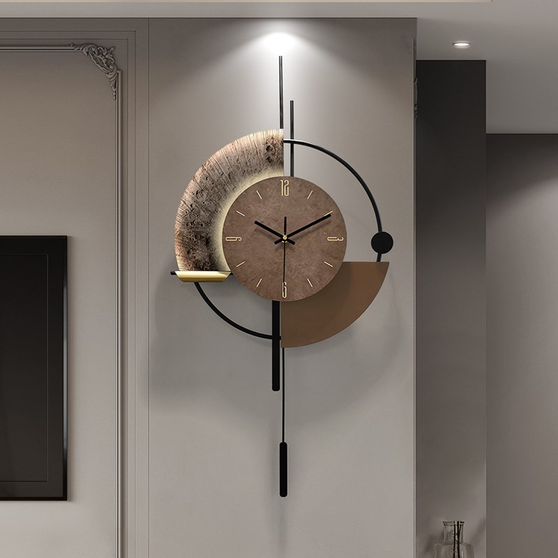 2025新款客厅格栅时钟挂墙现代简约钟表挂钟高级感家用挂表 - 图2