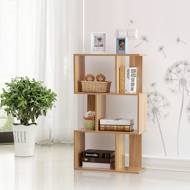 Simple bookshelves shelf bookcase free combination table small bookshelf children's storage cabinet simple partition