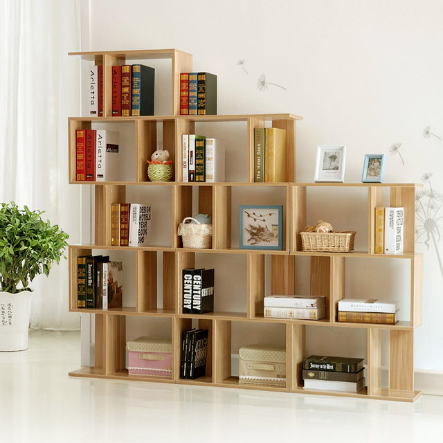 Simple bookshelves shelf bookcase free combination table small bookshelf children's storage cabinet simple partition