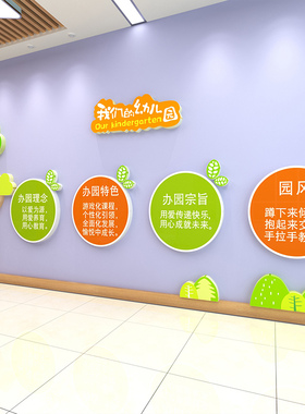 幼儿园文化主题墙贴面装饰成品定制春天季环境创设布置材料展示板