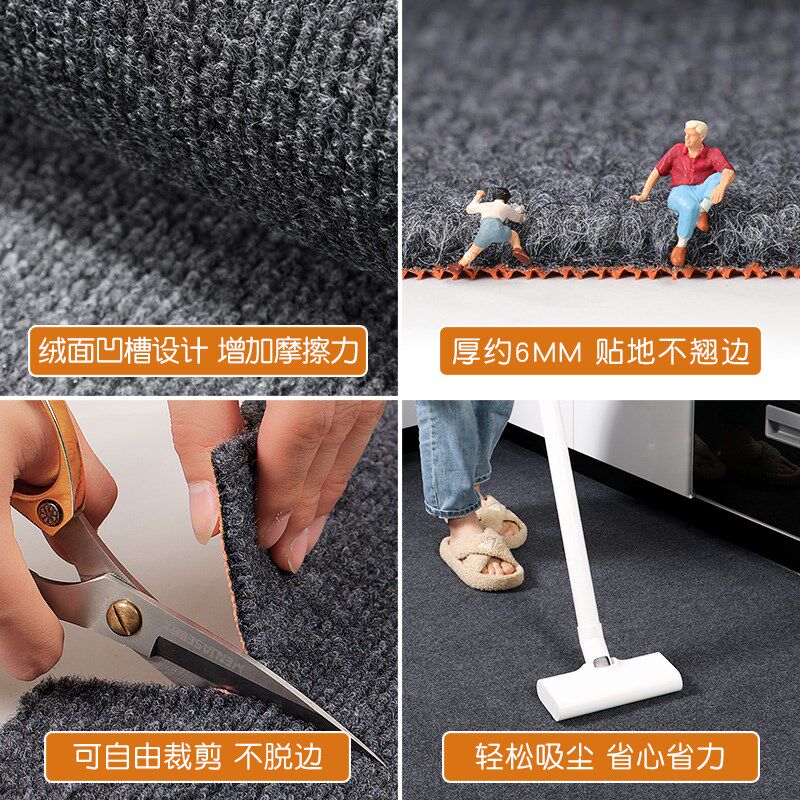 Kitchen floor mats are non-slip and oil-proof, wipeable and washable floor mats, water-absorbing and oil-absorbing special mats, full floor dirt-resistant and waterproof carpets