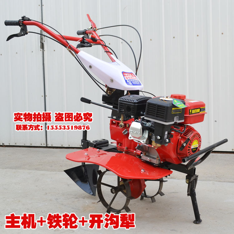 Multi-functional gasoline micro-tiller, full gear, small agricultural tiller, rotary tiller, household tiller, diesel tiller