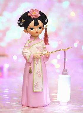 古风宫廷小夜灯复古少女心摆件饰品琴棋书画工艺品送外国友人礼物