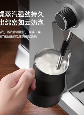 左左摩咖啡机家用小型带研磨一体打奶泡半全自动意美式半商用摆摊