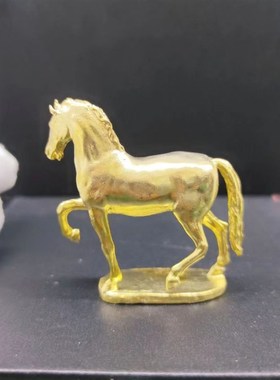 定制纯铜马摆件生肖马到成功招财客厅办公室家居铜器装饰品工艺品