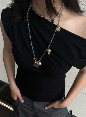 一款多戴天然石包包项链长款气质独特高颜值时尚个性腰链锁骨链女