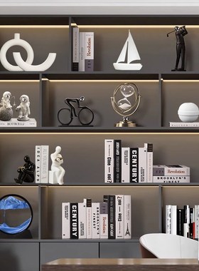 轻奢高档酒柜装饰品现代办公室摆件家居客厅玄关电视柜桌面工艺品