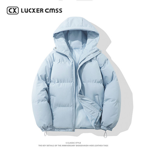 LUKER CMSS秋冬款上衣情侣款百搭棉服外套连帽防微水锁温保暖棉衣 - 图1