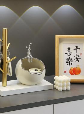 入户玄关放钥匙收纳摆件进门口鞋柜客厅家居装饰品乔迁新居礼品盒