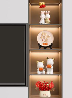 轻奢高档酒柜装饰品摆件家居客厅展柜电视柜高端大气套装乔迁礼物