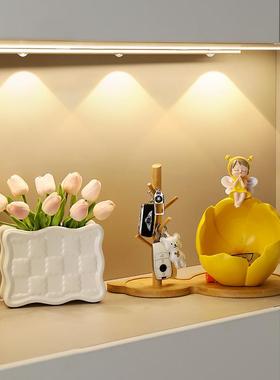 入户进门玄关放钥匙收纳置物架摆件客厅鞋柜花仙子创意家居装饰品