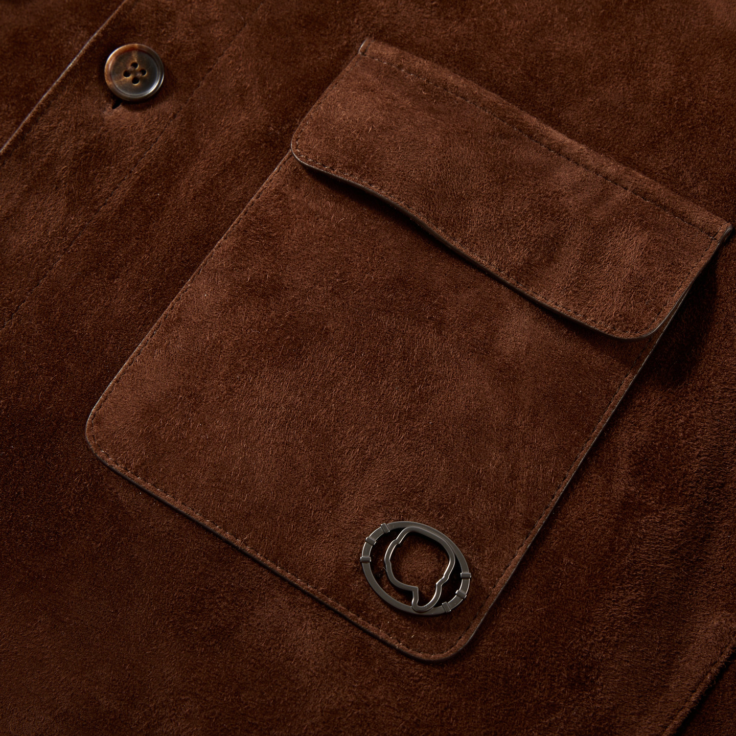 KARL LAGERFELD羊皮革工装风衬衫式皮衣夹克25秋冬新款老佛爷男装,淘宝优惠券,粉丝福利购,淘宝优惠卷