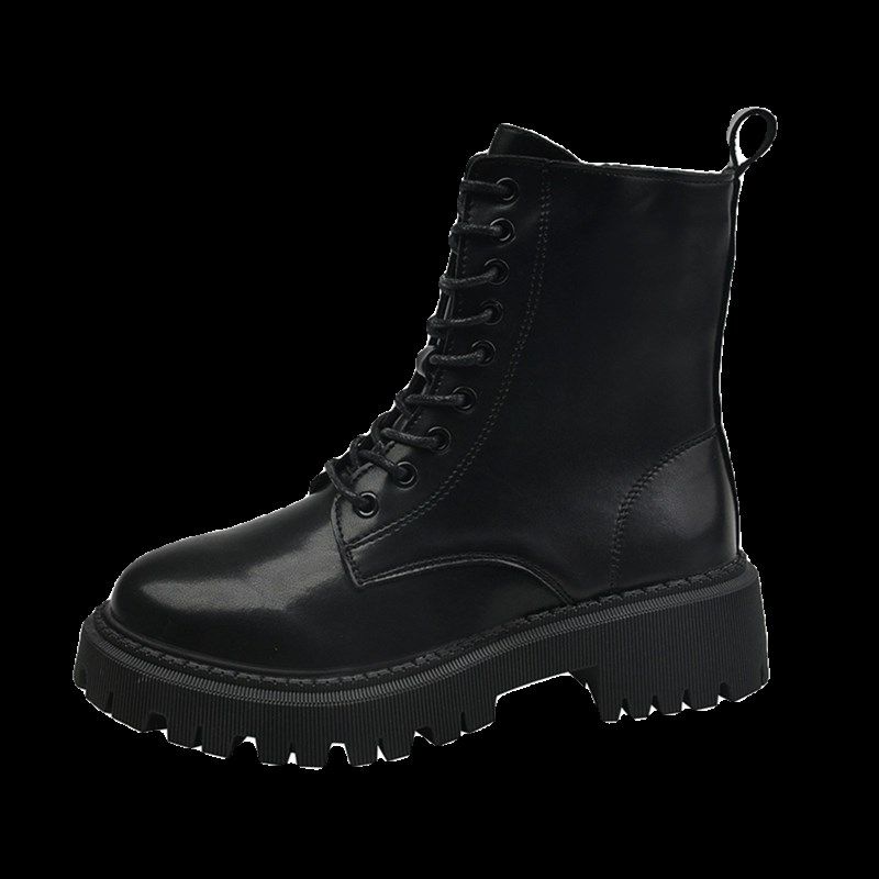 大尺码女鞋41一43外穿胖脚宽肥爆款马丁靴女英伦风厚底系带机车靴,淘宝优惠券,粉丝福利购,淘宝优惠卷