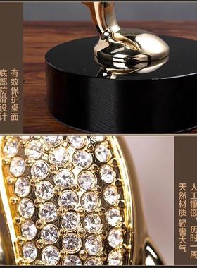 入户玄关装饰玻璃球摆件现代轻奢高档大气上档次创意柜客厅高级感