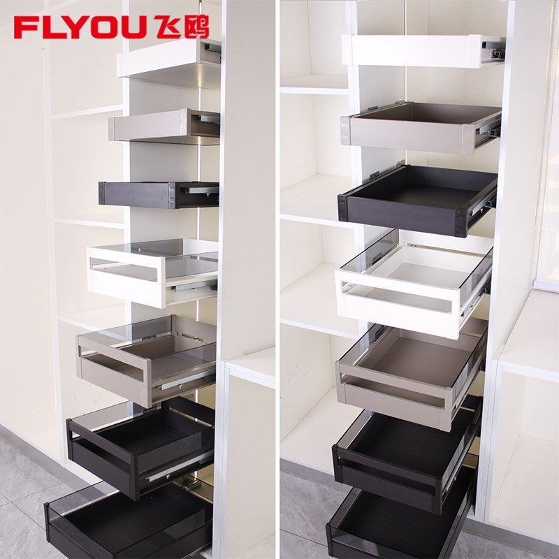 飞鸥厨房拉篮定制高柜抽屉骑马抽橱柜储物平篮零食收纳置物架定做,淘宝优惠券,粉丝福利购,淘宝优惠卷