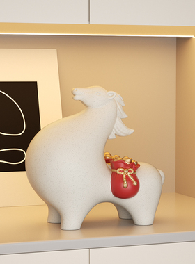 客厅旺宅马上有钱摆件新家酒柜装饰工艺品办公室高档乔迁开业礼物