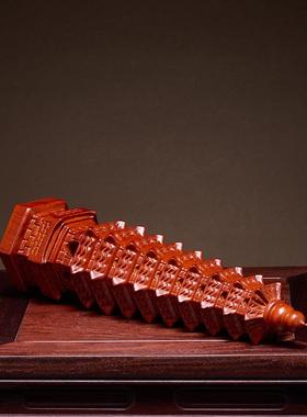 木雕文昌塔摆件木13层7层九层八卦塔步步高升学生书桌办公室摆设