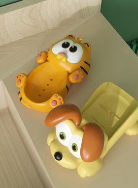 加菲猫大电影周边欧迪桌面浴室肥皂盒香皂盒生日搬家礼物装饰摆件