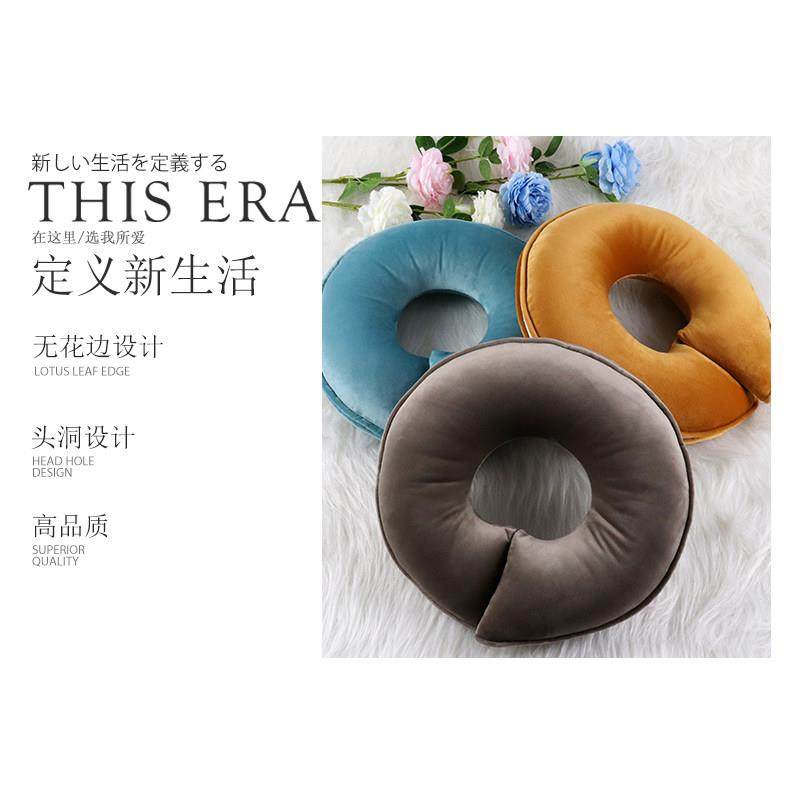 法兰绒美容院枕头趴枕乳胶按摩u型枕脸垫颈椎加大厚圆形有洞头枕,淘宝优惠券,粉丝福利购,淘宝优惠卷