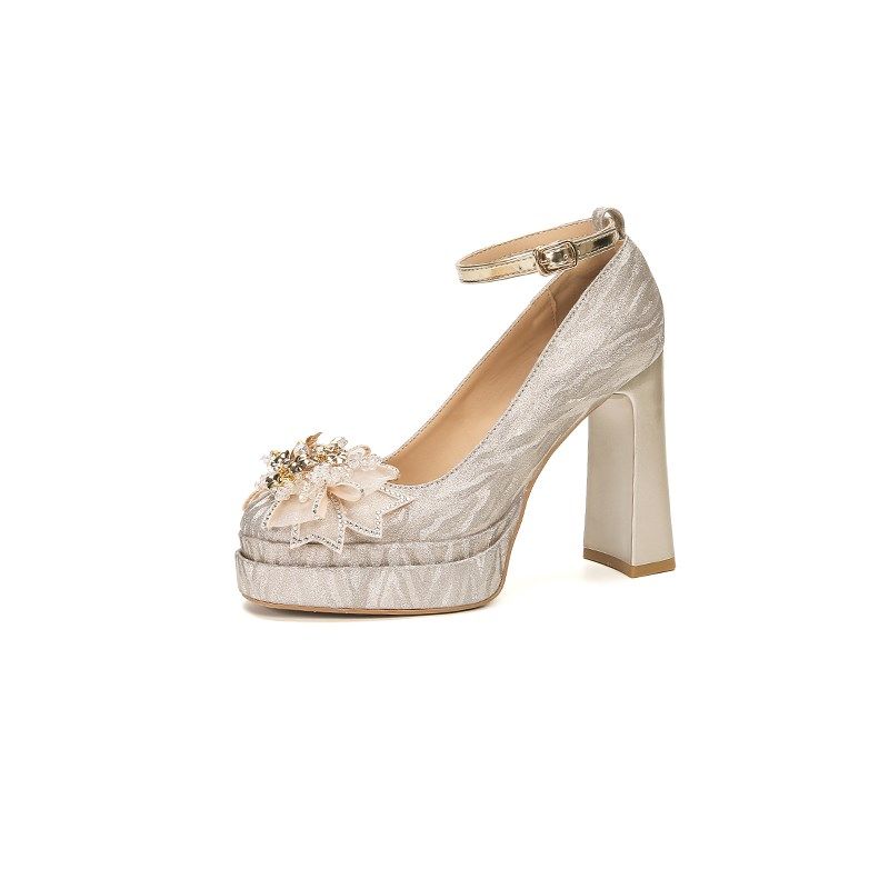 香槟色超高跟鞋不累脚伴娘鞋日常可穿小个子婚鞋女2025新款新娘鞋,淘宝优惠券,粉丝福利购,淘宝优惠卷