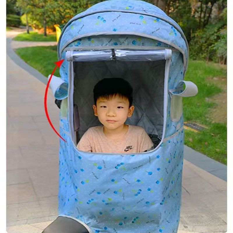 电动摩托车儿童座椅棚后置宝宝踏板安全坐椅围栏保暖防雨棚带窗户,淘宝优惠券,粉丝福利购,淘宝优惠卷