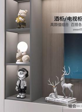 棕榈树轻奢创意熊摆件酒柜家居装饰品时尚客厅电视柜玄关家居摆设