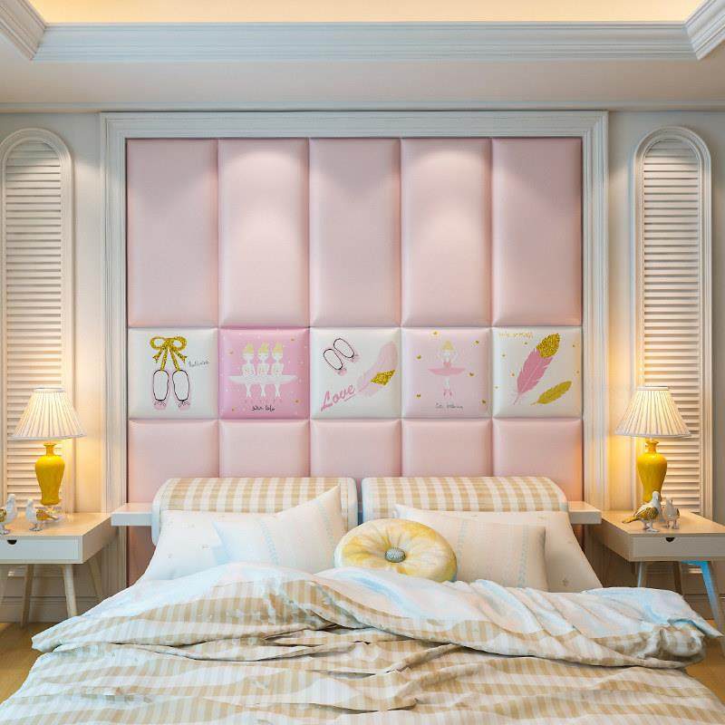 儿童房卧室装饰3d立体防撞墙贴自粘女生背景墙软包墙围贴床头靠板,淘宝优惠券,粉丝福利购,淘宝优惠卷